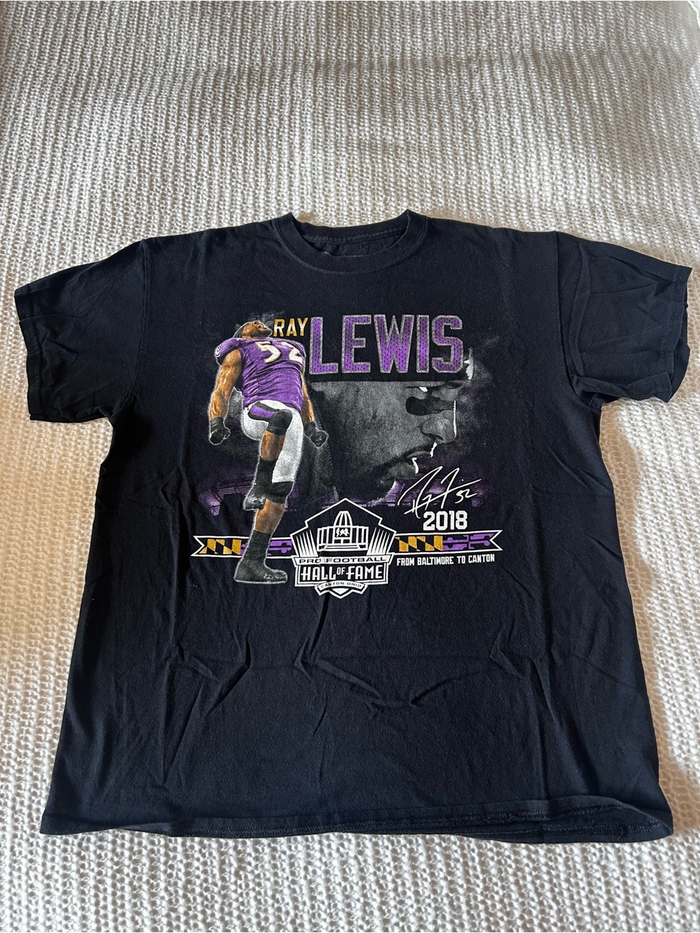 Ray Lewis 2018 Hall of Fame Graphic Tee- Baltimore Ravens